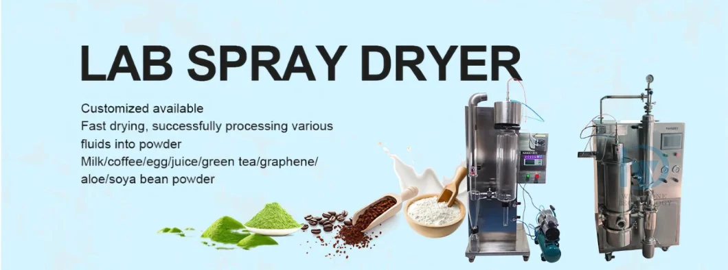 CE Lab Mini Spray Drying Machine Industrial Coffee Milk Egg Powder Making Machine