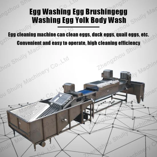 Linie zum Waschen und Trocknen von schmutzigen Eiern