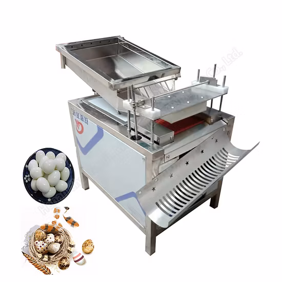 Kleine kommerzielle Wachtelei-Verarbeitungsmaschine, automatische Maschinen, Schälen von Wachtelei, gekochtes Hühnerei, Eierzerkleinerungsmaschine, Wachtelei-Brechmaschine