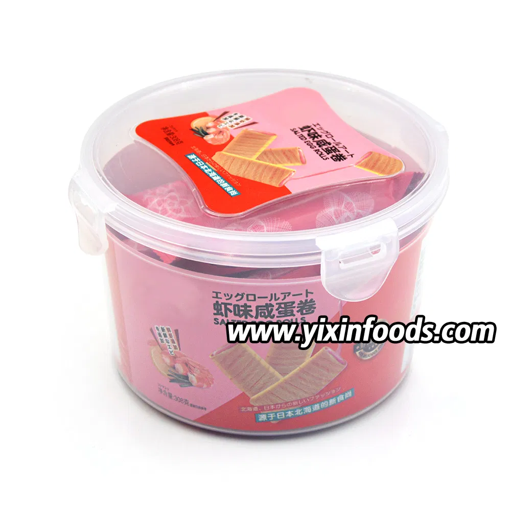 Packungsinhalt: Mini-Garnelenwaffel-Cracker mit gesalzenem Eigeschmack